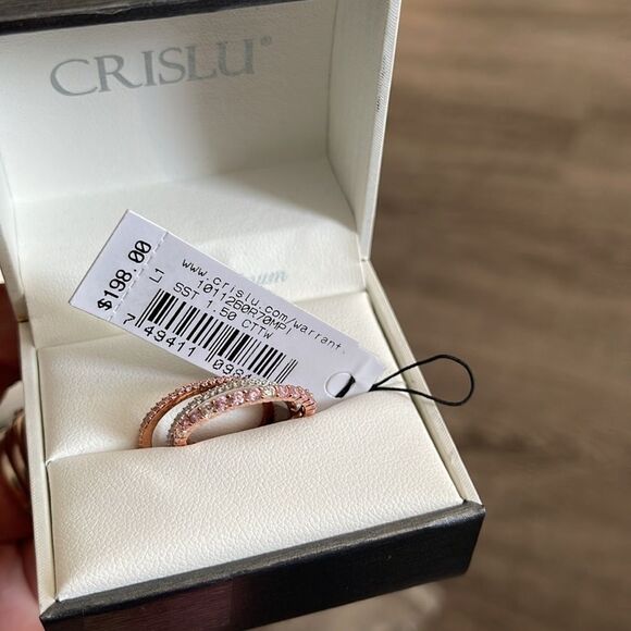 Crislu Embellished Stackable Rings NEW - Picture 2 of 2